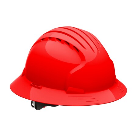 Pip Vented, Full Brim Hard Hat with HDPE Shell, 6-Point Polyester Suspension and Wheel Ratchet 280-EV6161V-60